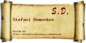 Stefani Domonkos névjegykártya