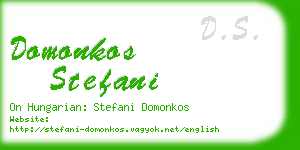 domonkos stefani business card